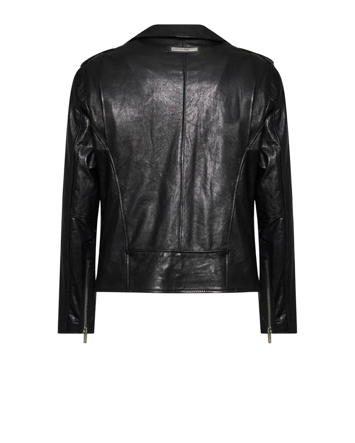 John Richmond Glossy Leather Biker Jacket