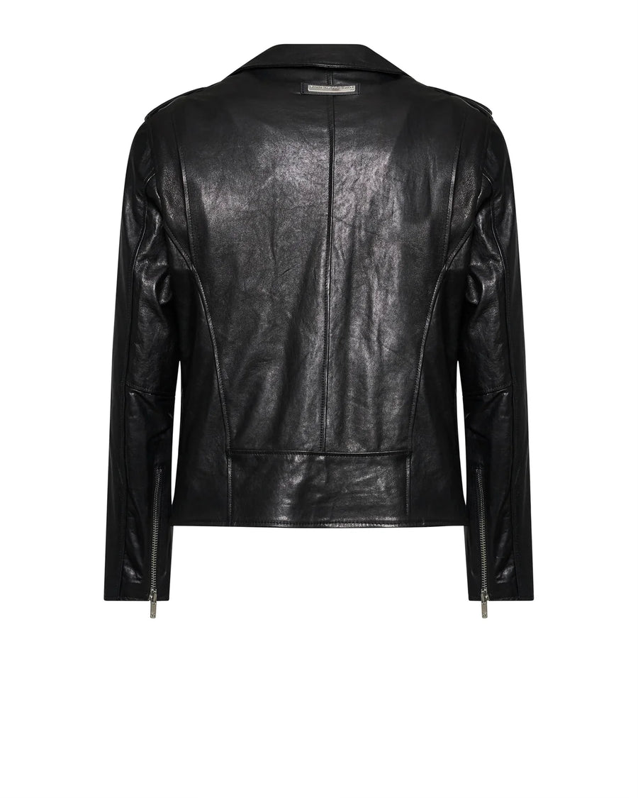 John Richmond Glossy Leather Biker Jacket