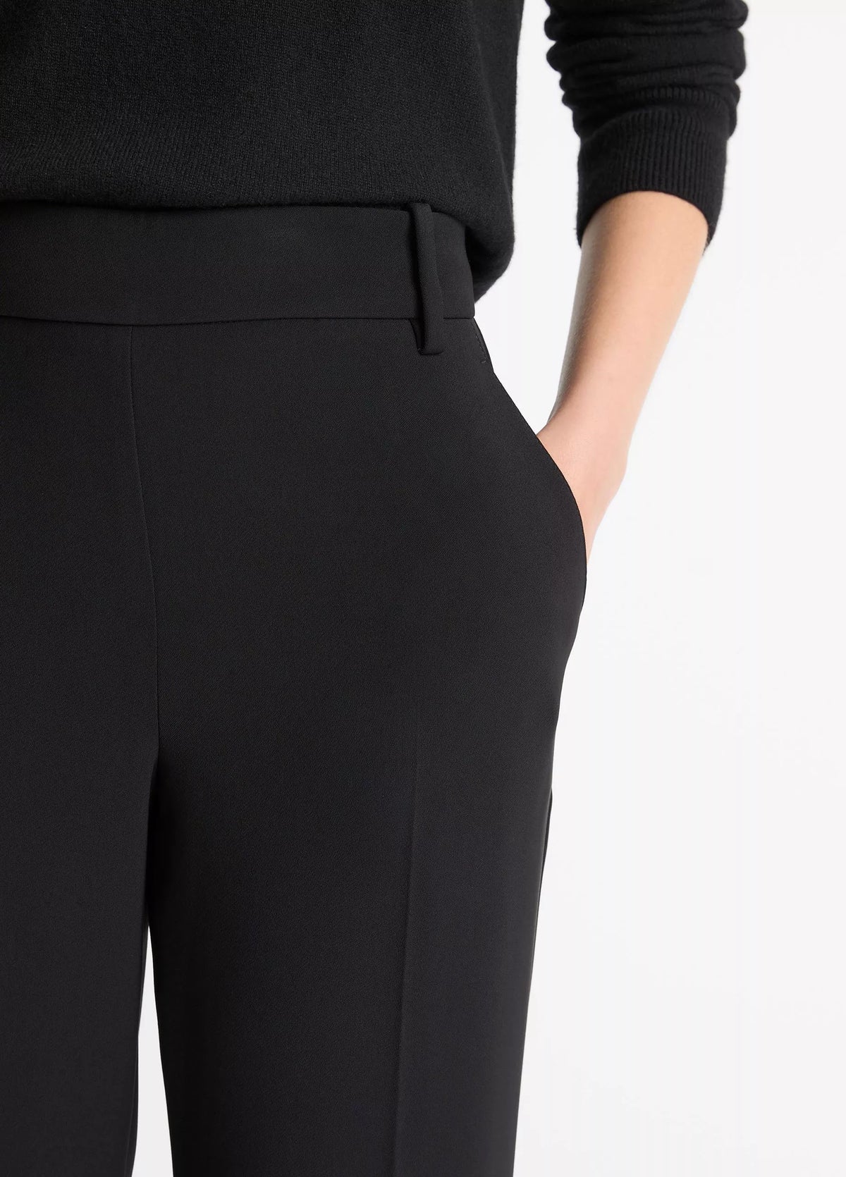 Crepe Tapered Pull-On Pant