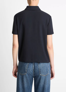 Crepe Polo Shirt