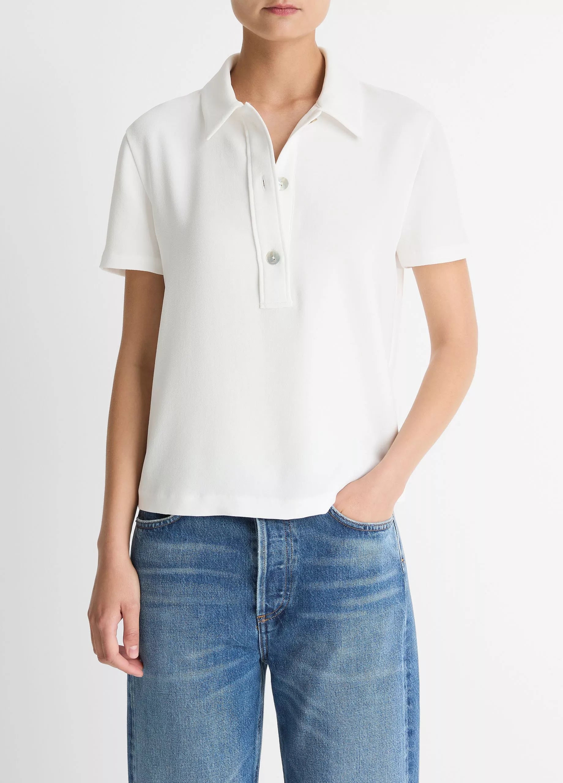 Vince Crepe Polo Shirt