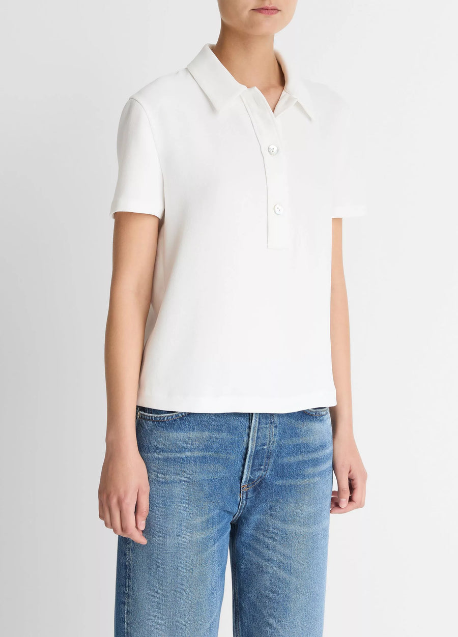 Crepe Polo Shirt