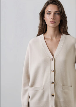Merino Cashmere Oversized Cardigan