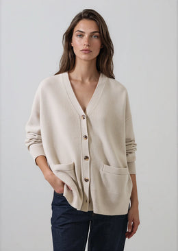 Merino Cashmere Oversized Cardigan