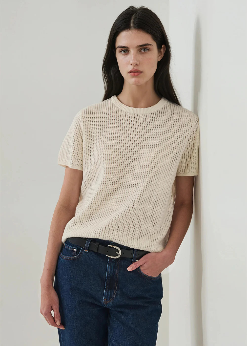 Cotton Cashmere Relaxed Knit Crew