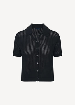 Cotton Cashmere Button-up Knit