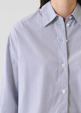 Cotton Stripe Boxy Shirt