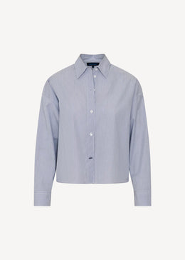 Cotton Stripe Boxy Shirt