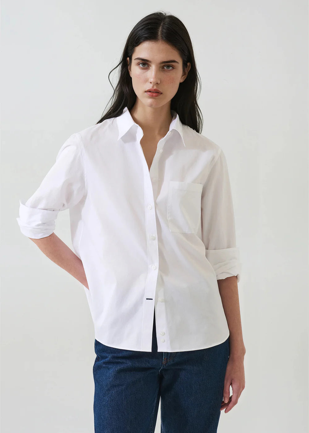 Cotton Boyfriend Pocket Shirt