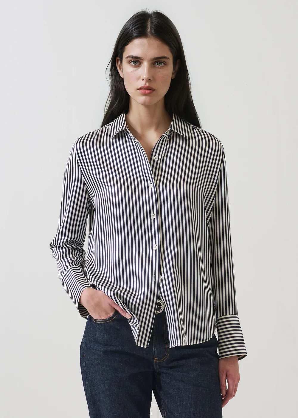 Silk Satin Relaxed Shirt