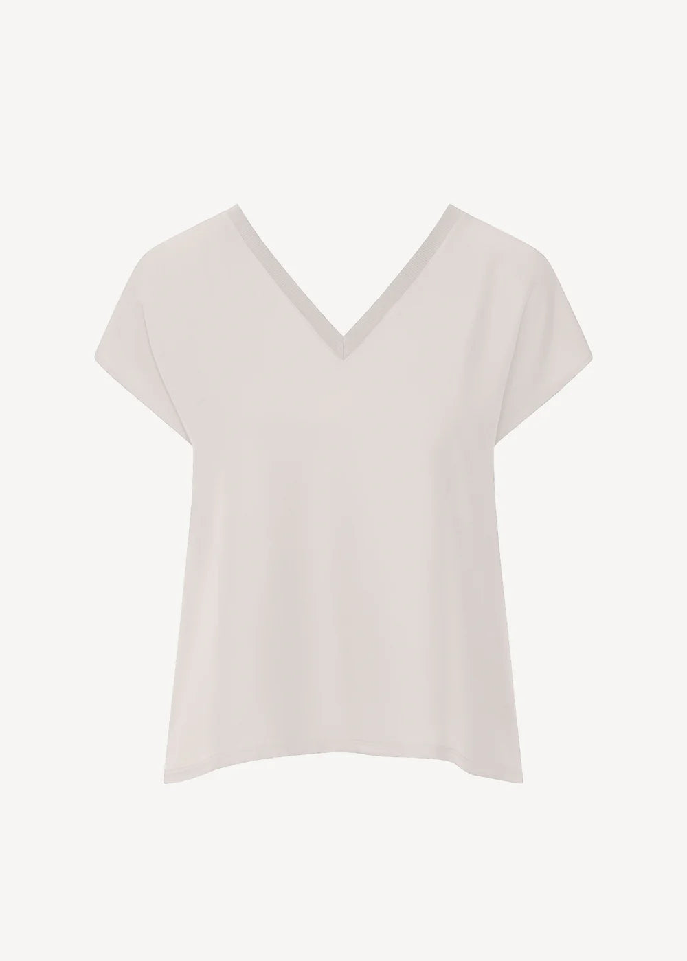Silk Dolman V-Neck T-Shirt