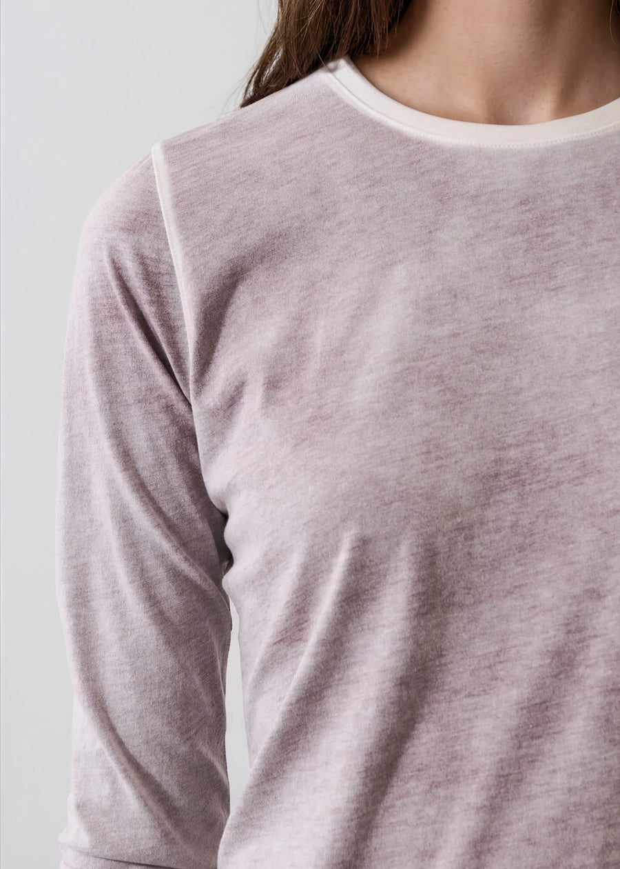 Reverse Spray Lightweight Pima Cotton Crewneck T-Shirt