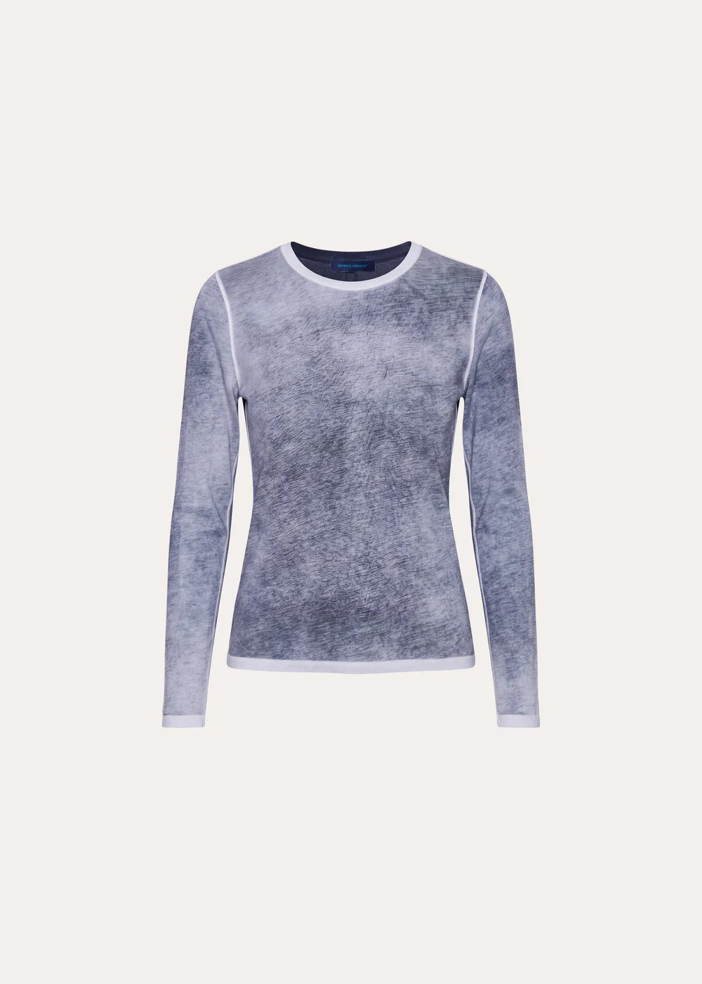 Reverse Spray Lightweight Pima Cotton Crewneck T-Shirt