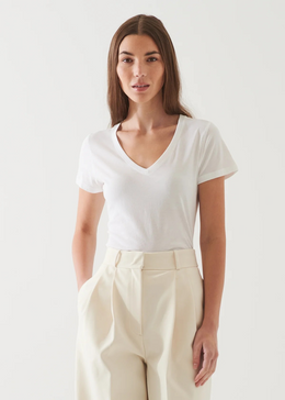 Patrick Assaraf Pima Cotton Classic Fit V-Neck