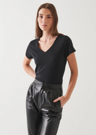 Patrick Assaraf Pima Cotton Classic Fit V-Neck