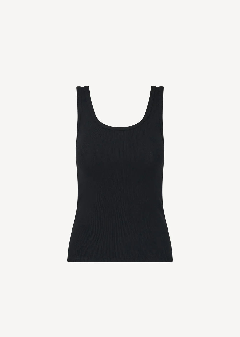 Pima Cotton Stretch Scoop Neck Rib Tank