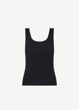 Pima Cotton Stretch Scoop Neck Rib Tank