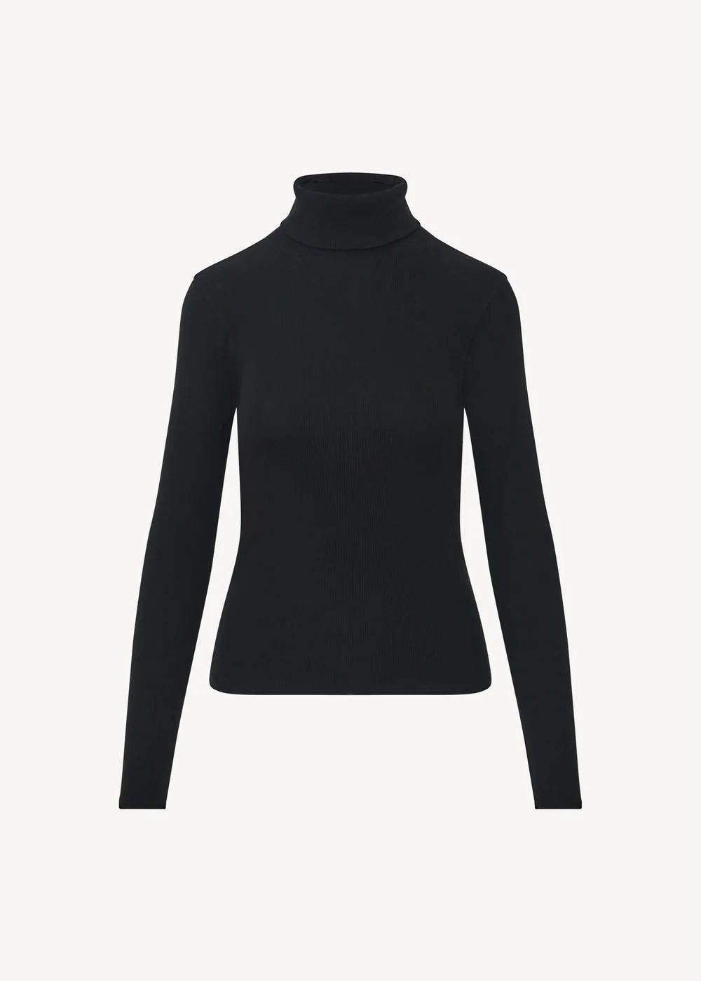 Pima Cotton Stretch Ribbed Turtleneck
