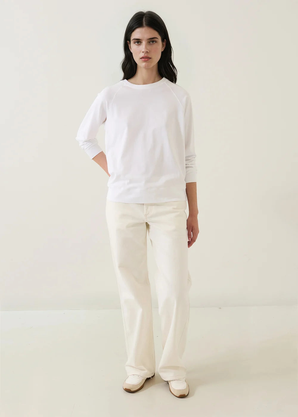 Pima Cotton Stretch Oversized Sweatshirt