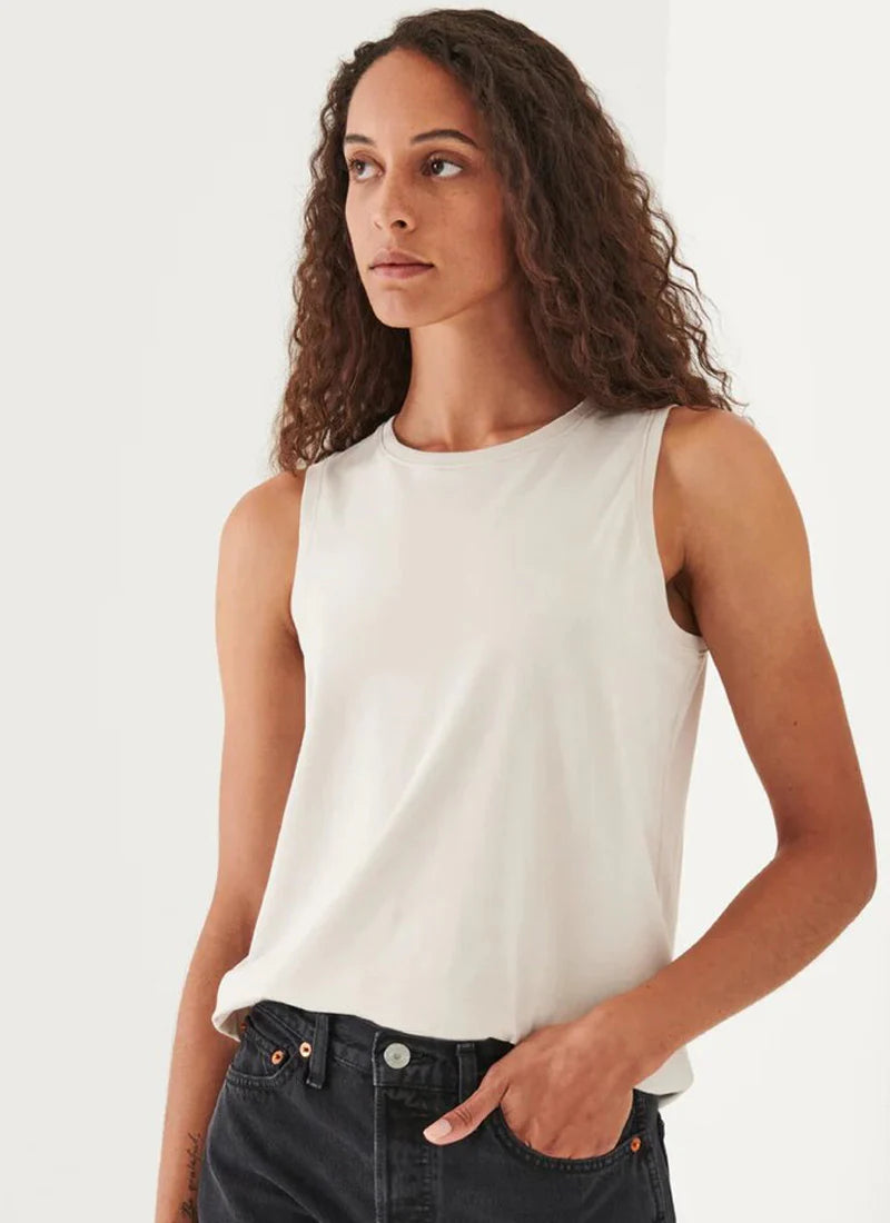 Pima Cotton Stretch Iconic Boyfriend Fit Tank
