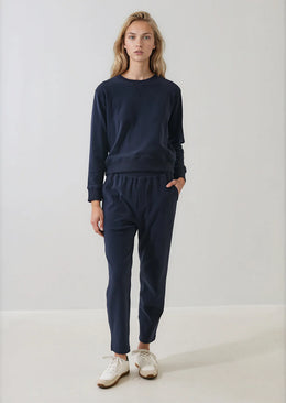 Brushed Pima Cotton Tapered Pant
