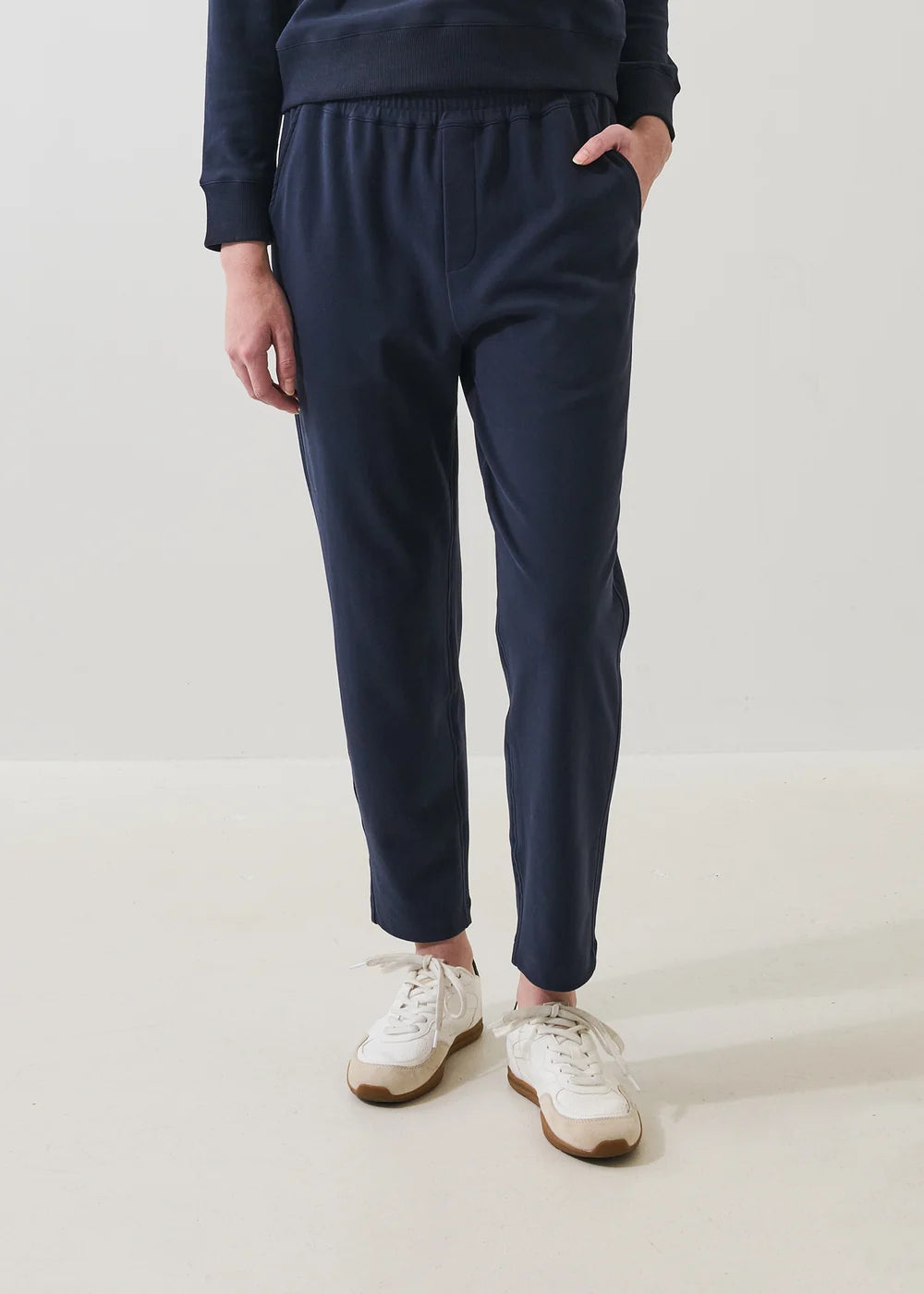 Brushed Pima Cotton Tapered Pant
