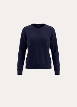 Brushed Pima Cotton Cropped Sweatshirt