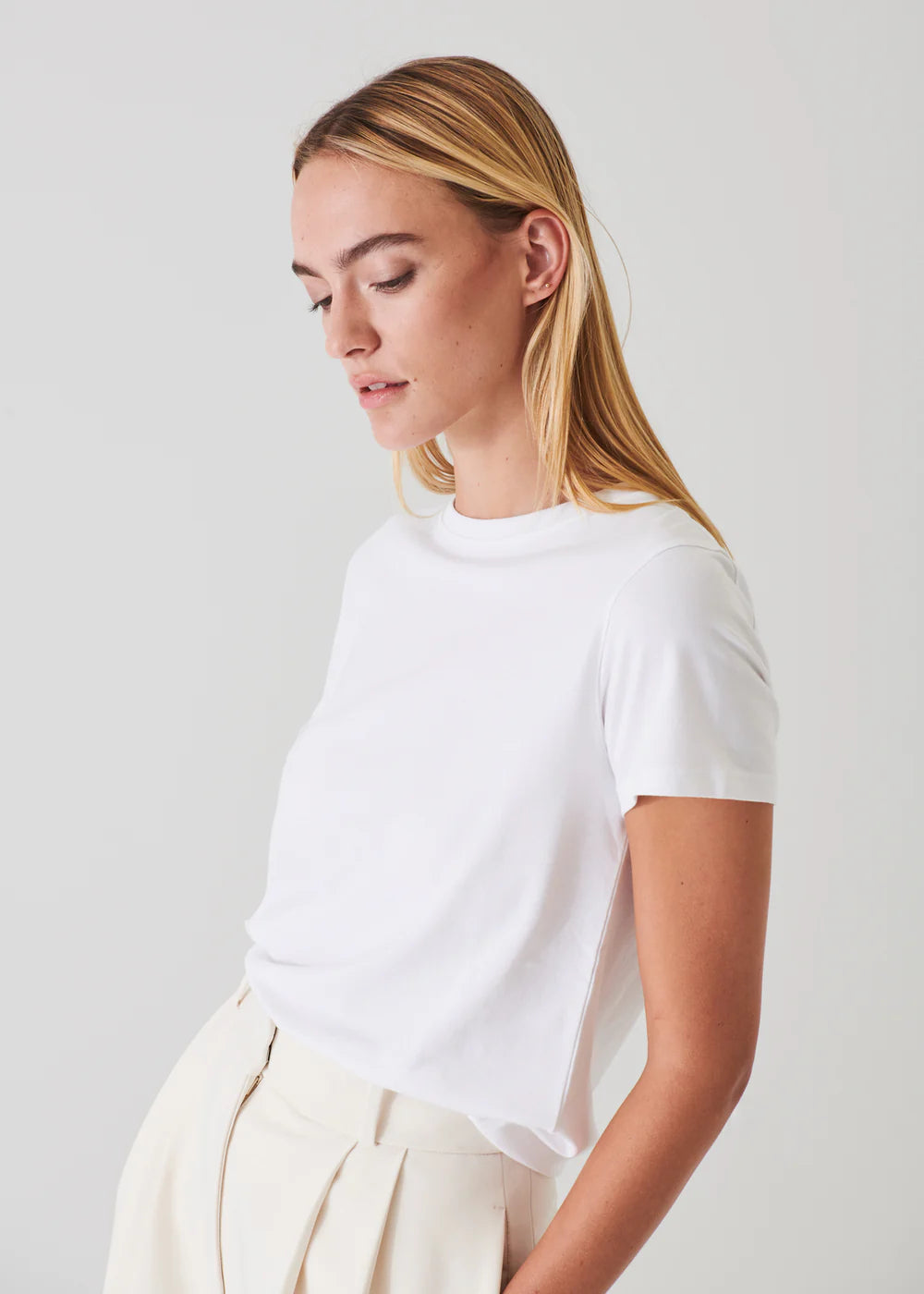 Patrick Assaraf Patrick Assaraf Pima Cotton Stretch Slim T-Shirt