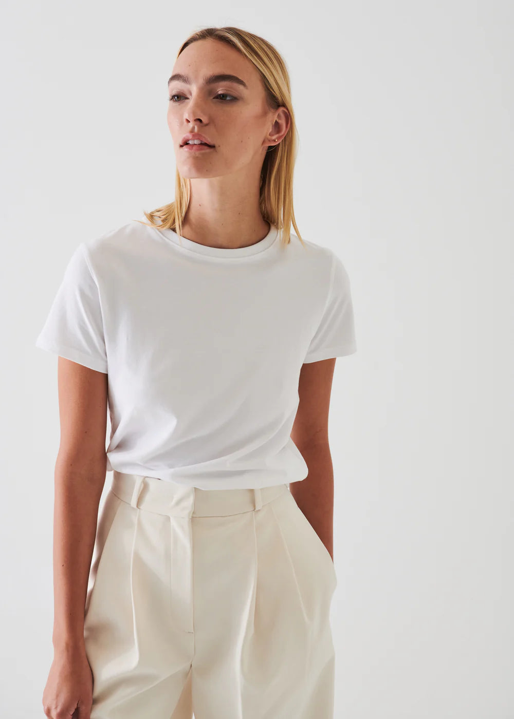 Patrick Assaraf Patrick Assaraf Pima Cotton Stretch Slim T-Shirt