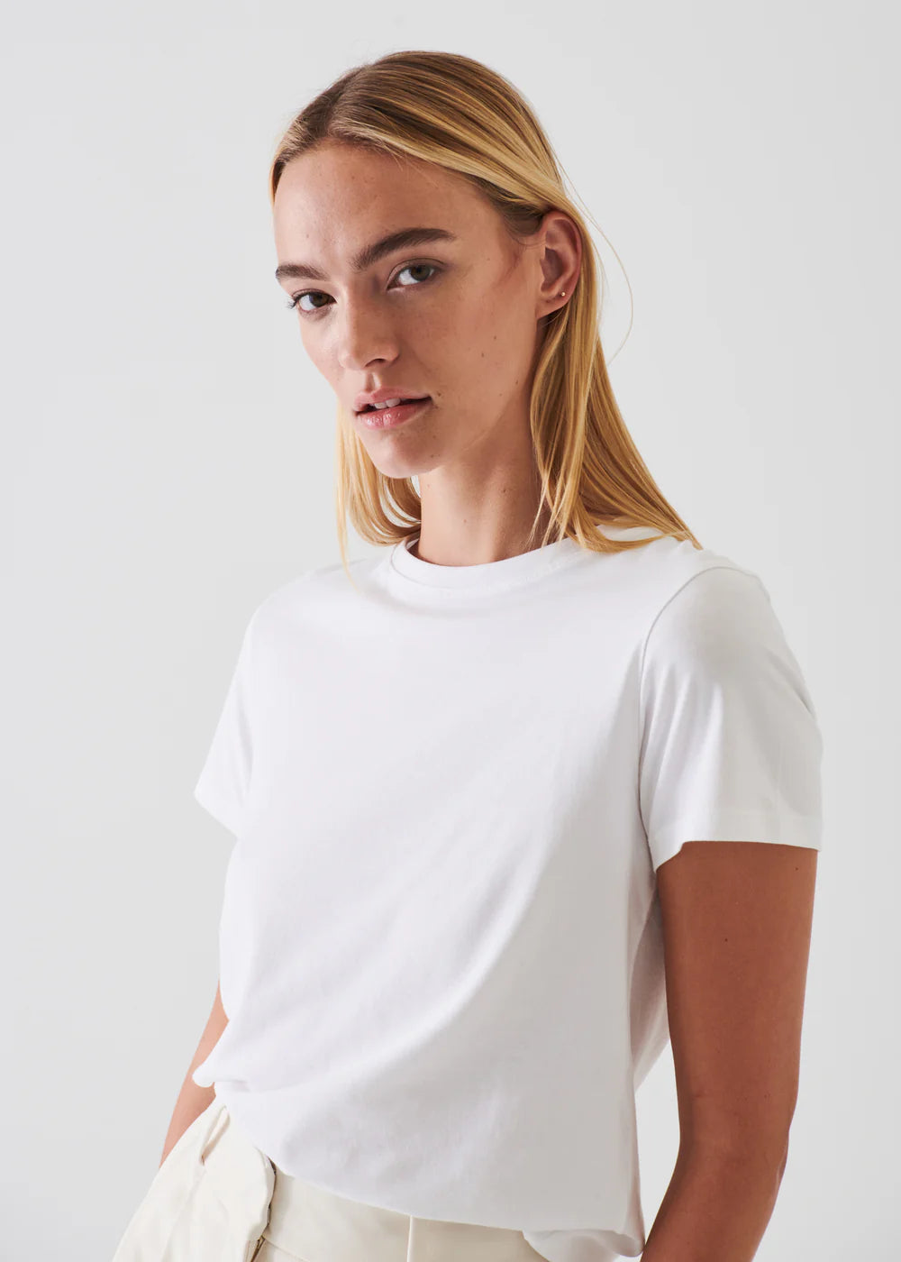 Patrick Assaraf Patrick Assaraf Pima Cotton Stretch Slim T-Shirt