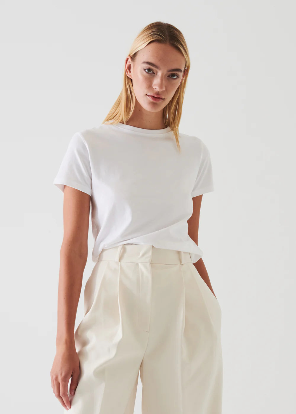 Patrick Assaraf Pima Cotton Stretch Slim T-Shirt
