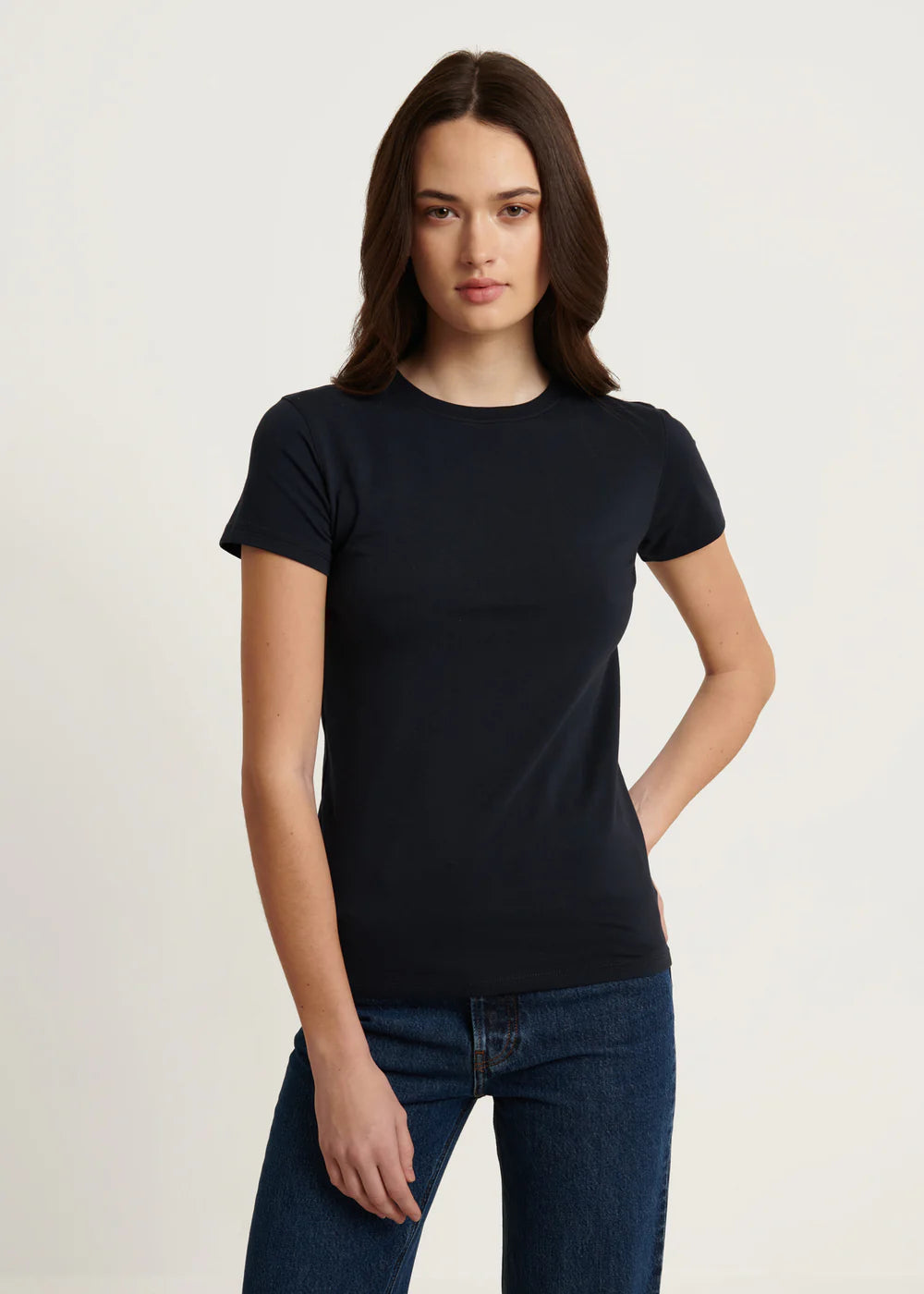 Patrick Assaraf Pima Cotton Stretch Slim T-Shirt
