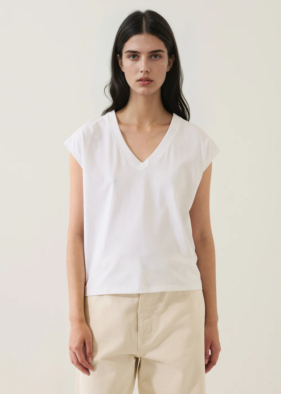 Pima Cotton Stretch Dolman V-Neck T-Shirt