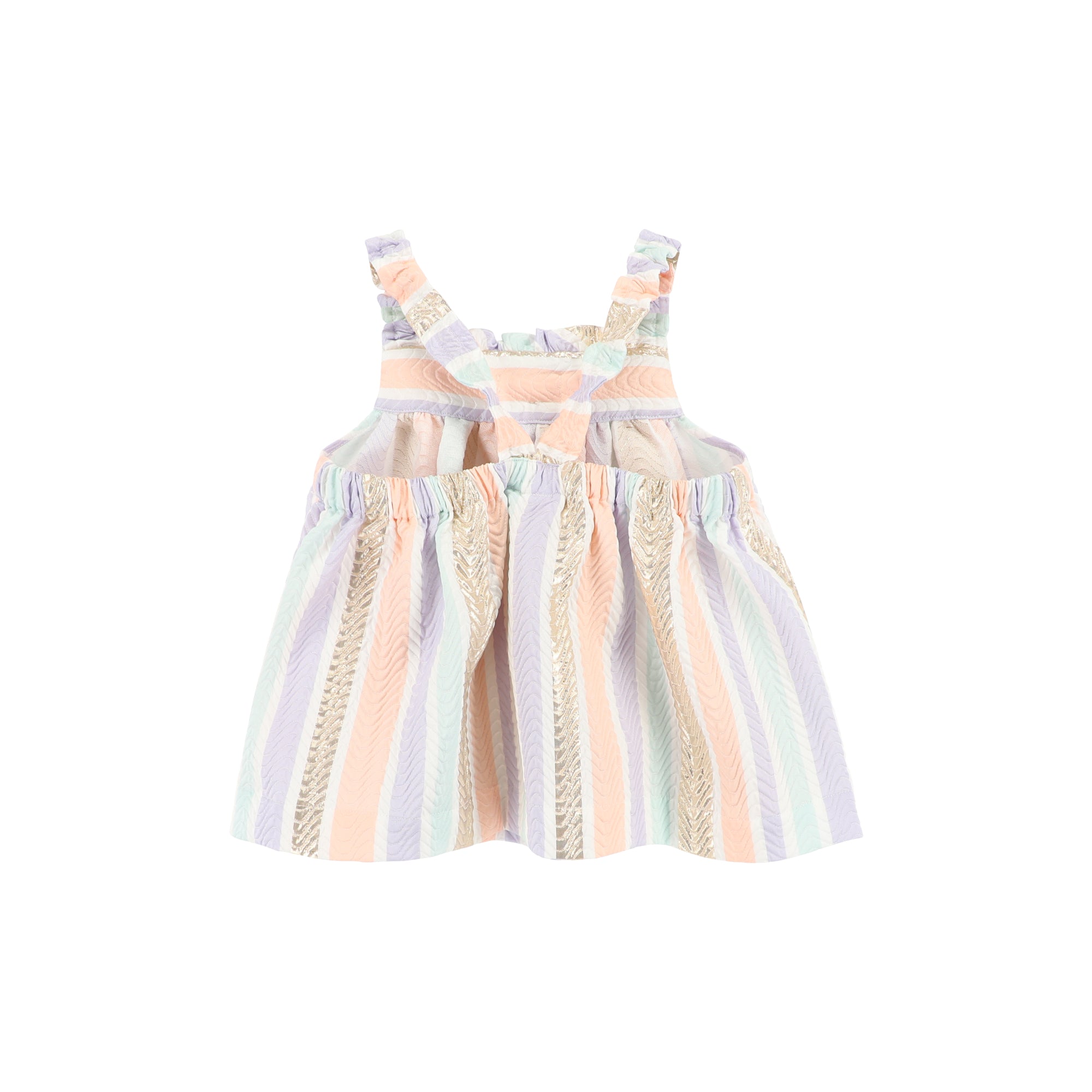 Angel Face Wave Stripe Jacquard Top Gold Multi