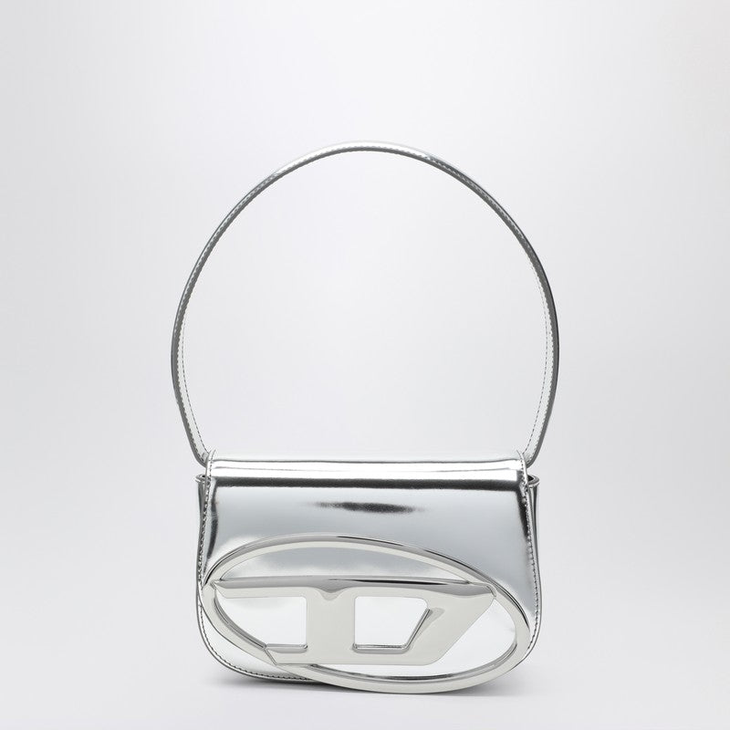 Diesel 1DR Iconic bag in mirrored silver leather