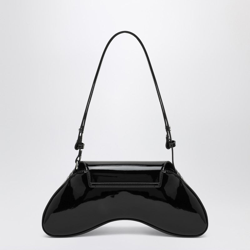 Diesel Large Play bag in black patent leather