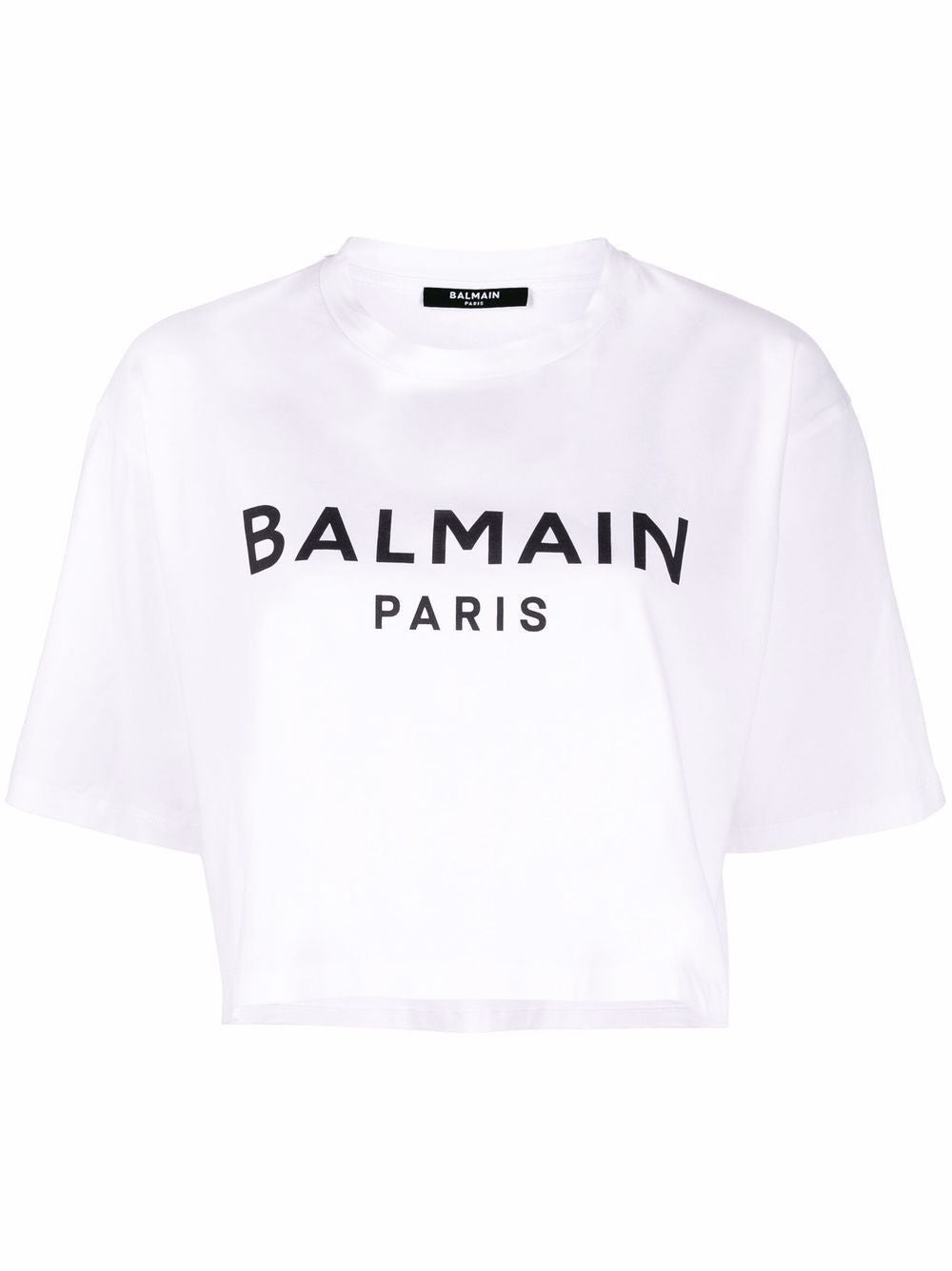 Balmain Print Crop T-Shirt