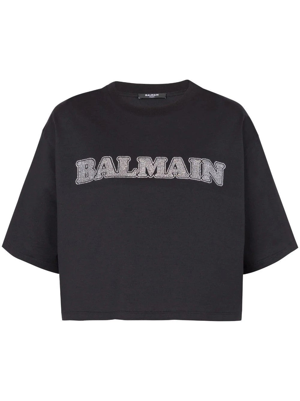 Balmain Strass Cropped T-Shirt