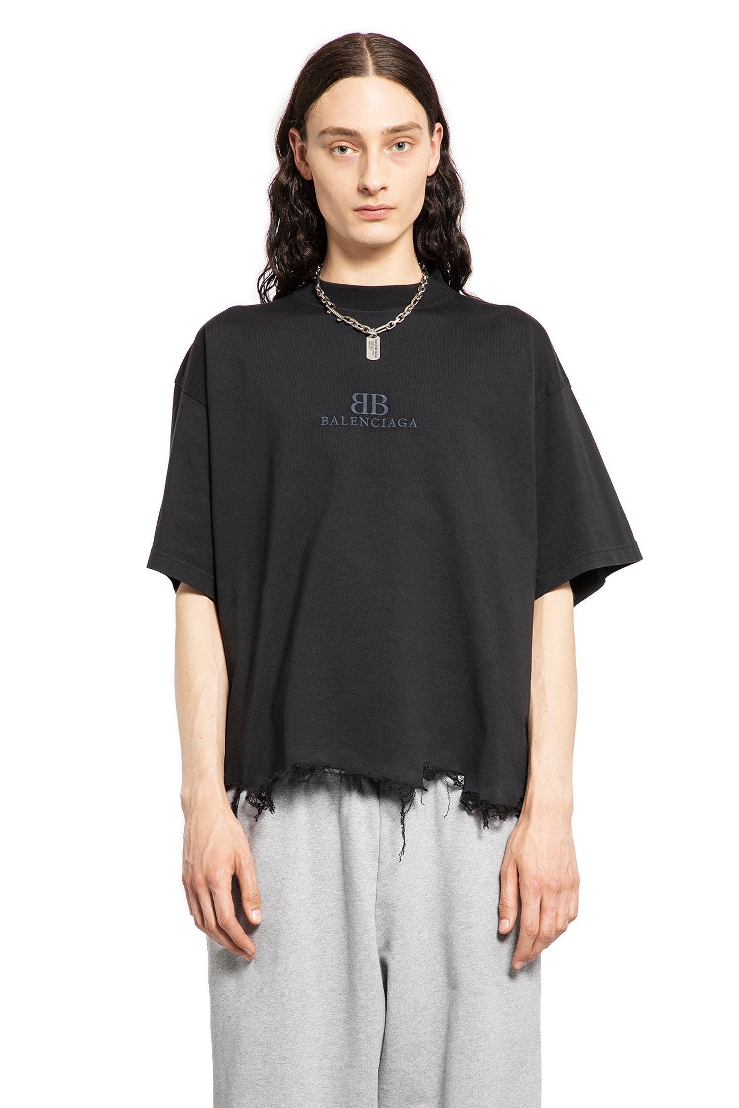 Bb Classic Balenciaga Cropped T-Shirt
