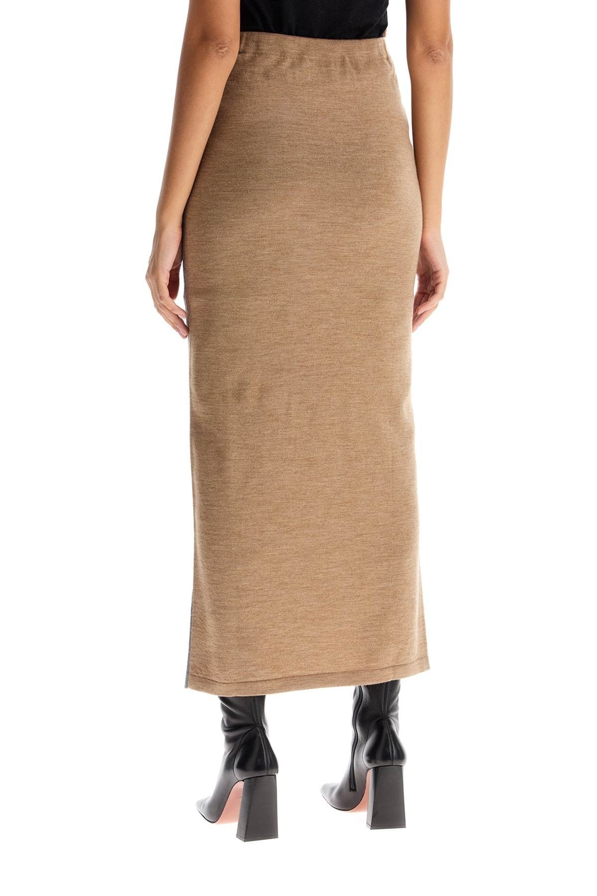 bicolor knit skirt