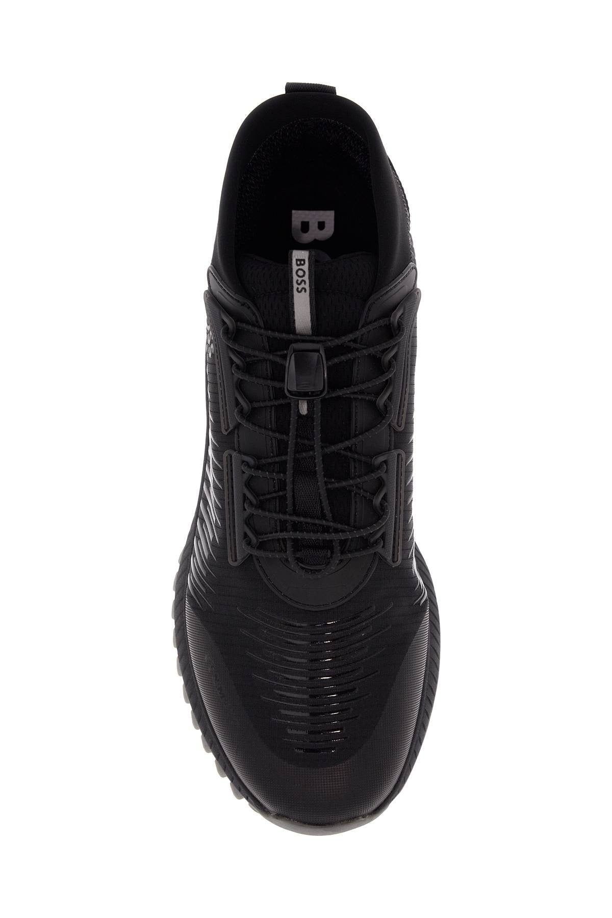 black gore-tex waterproof sneakers with non-slip sole