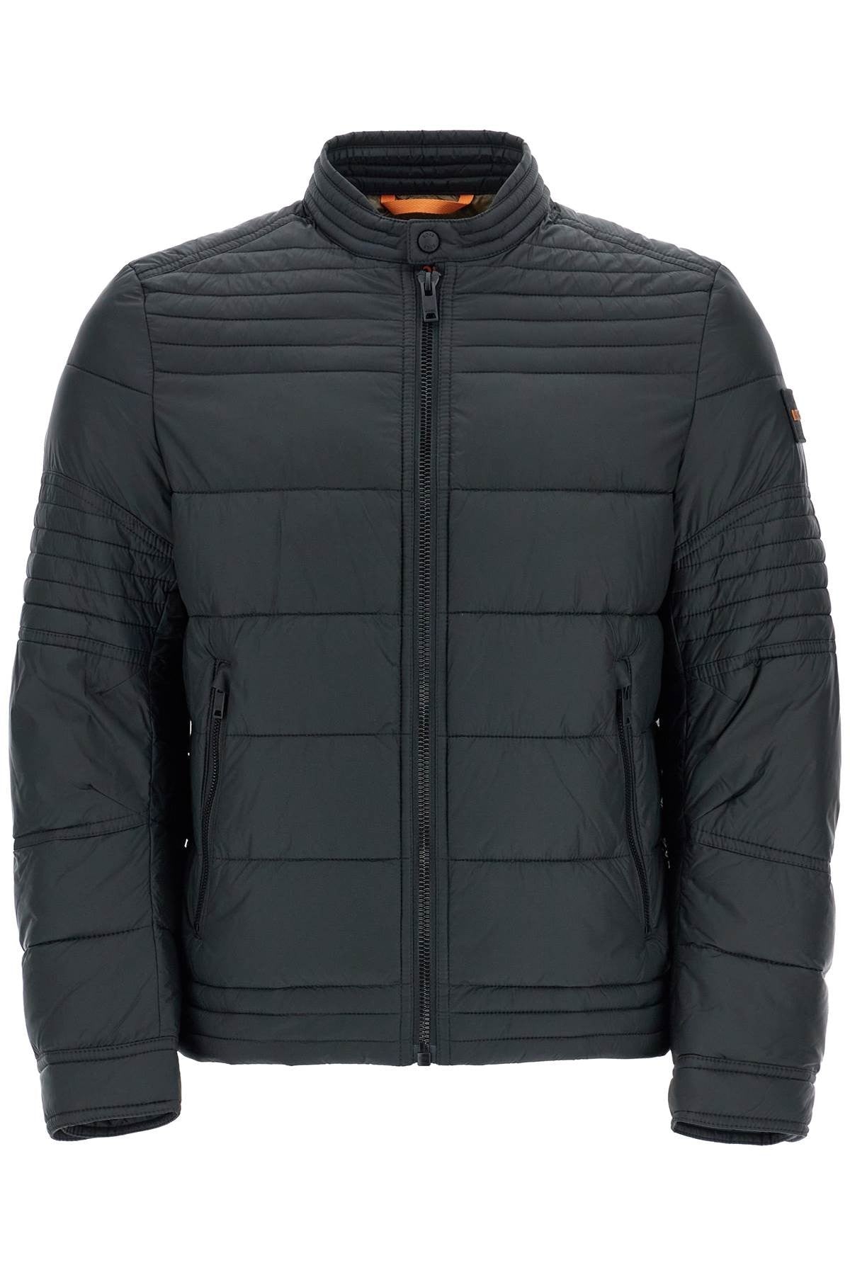 black high collar down jacket regular fit