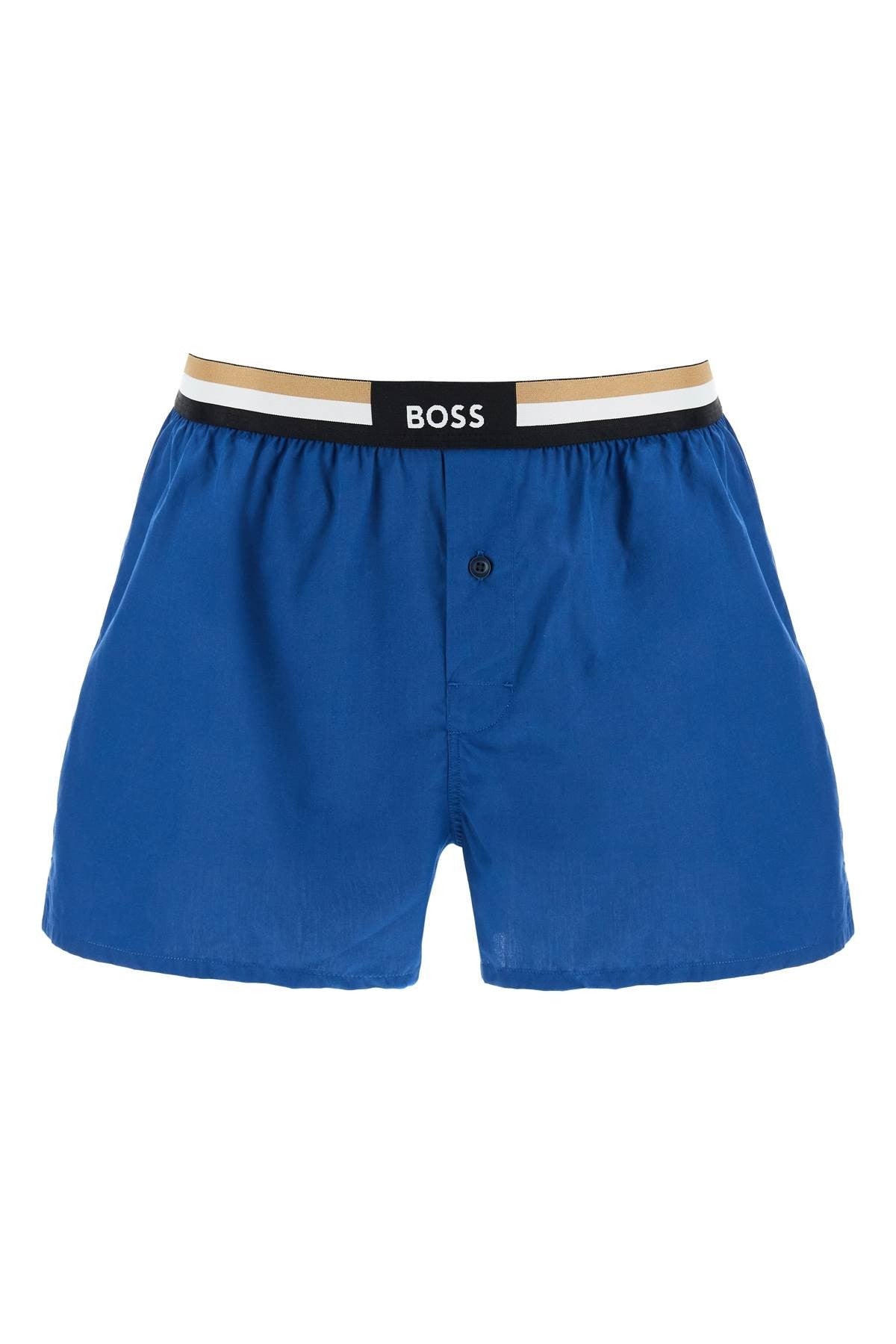boxer shorts cotton set 2 pieces light blue and dark blue comfortable fit