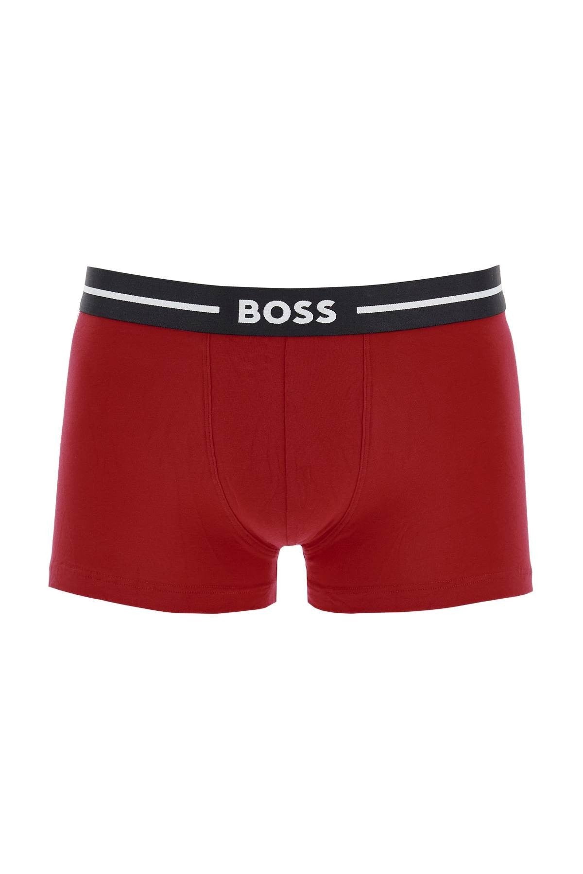 boxer trunk slim fit cotton 3 pieces black and red