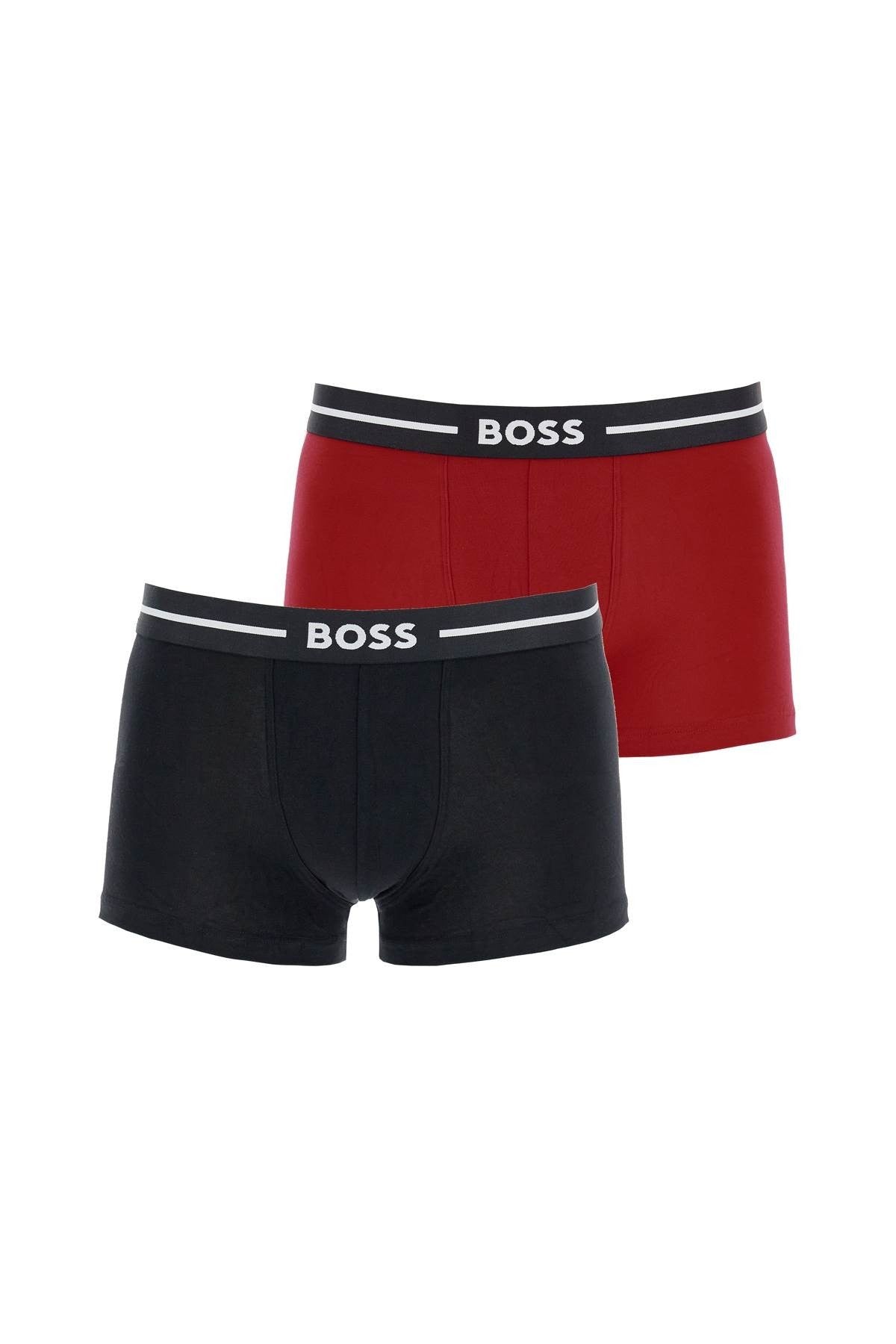 boxer trunk slim fit cotton 3 pieces black and red