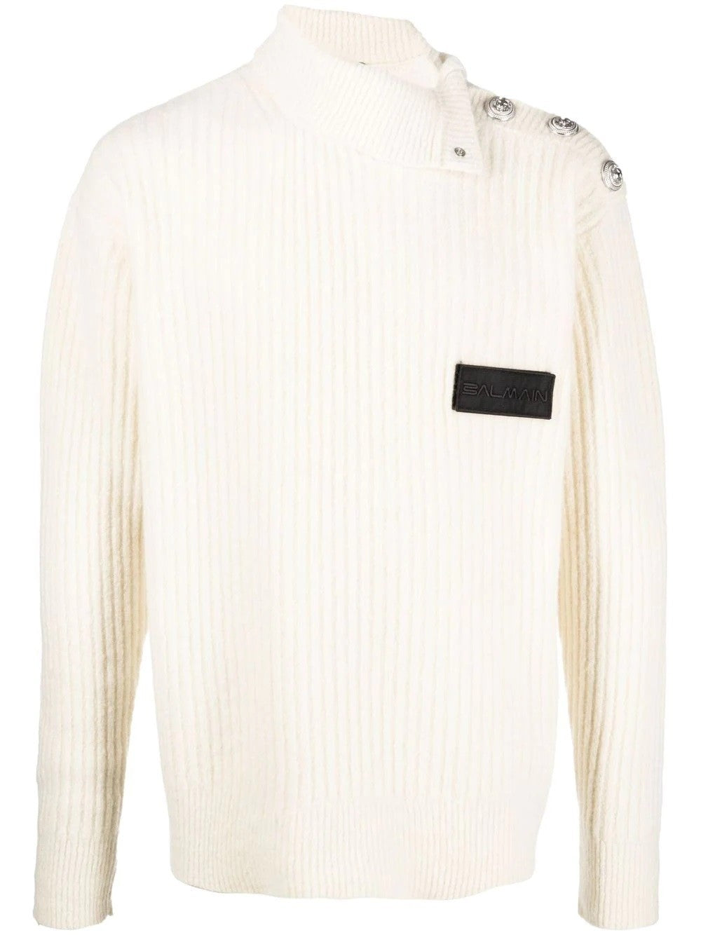 Buttoned Cashmere Turtleneck