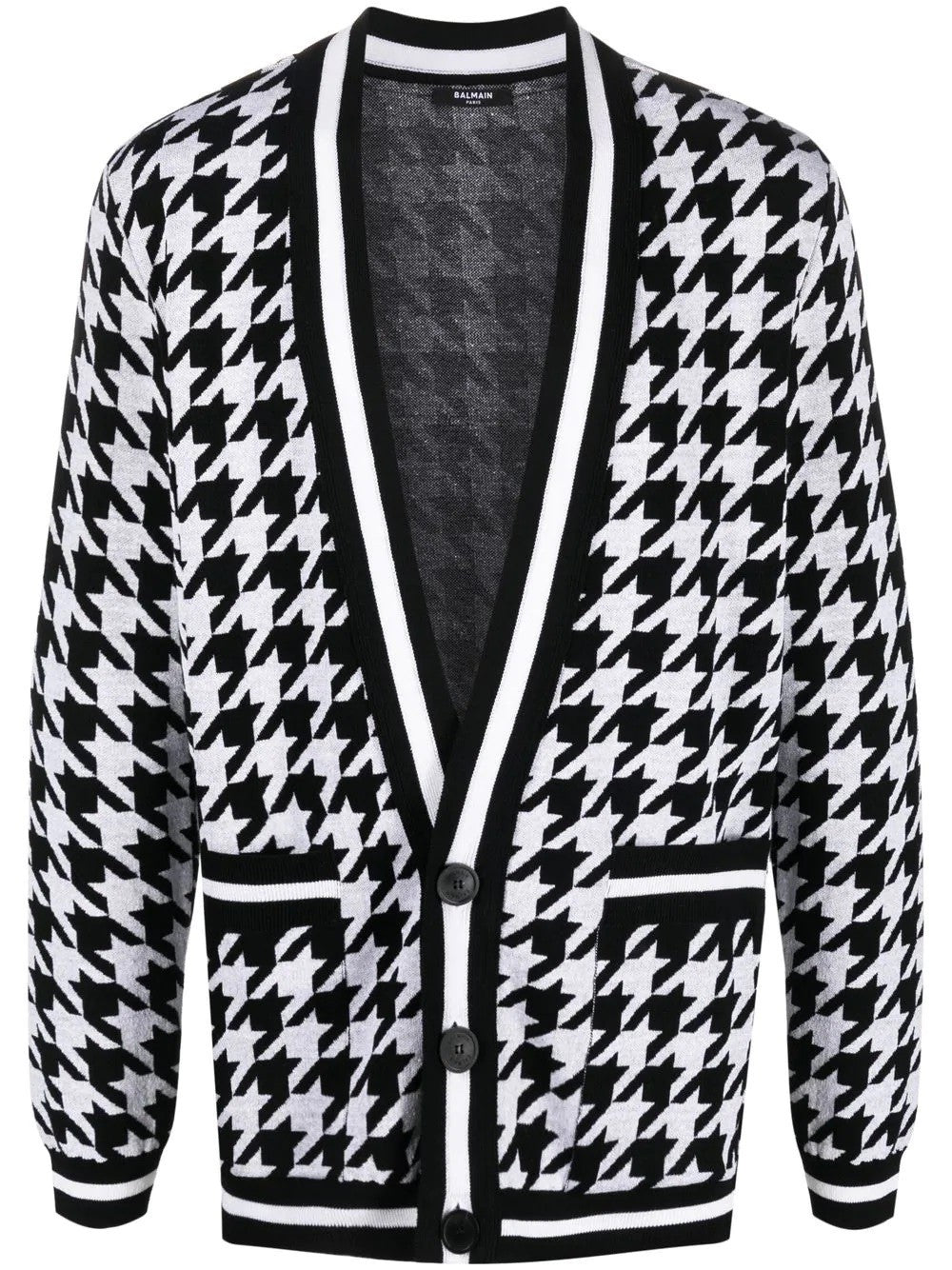 Buttoned Houndstooth Cardigan