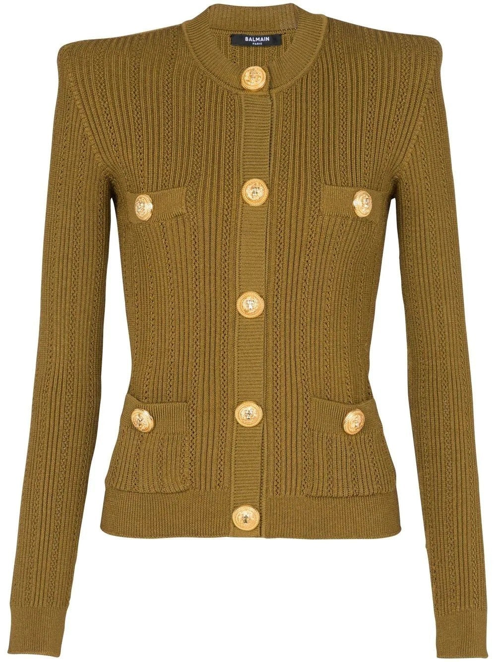 Buttoned Knit Short Cardigan