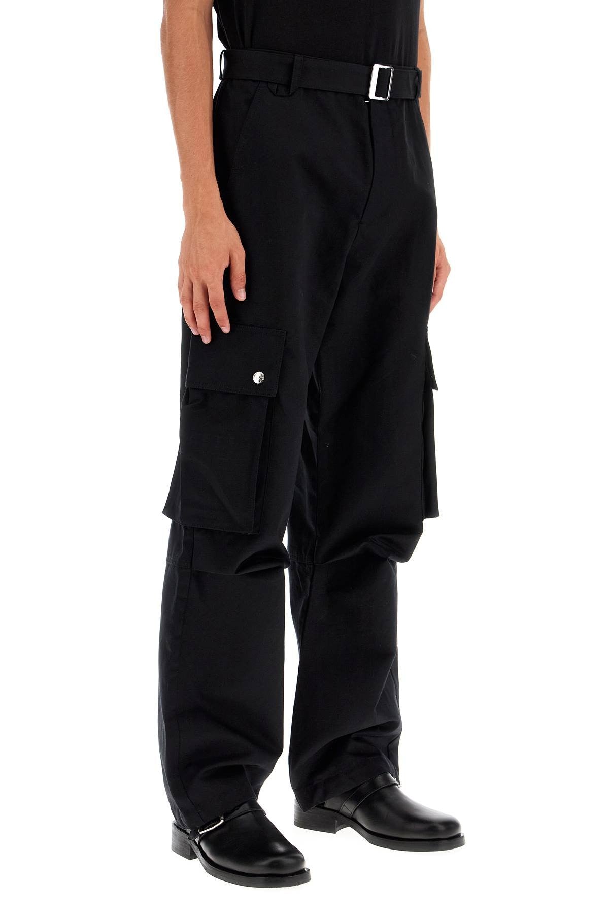 cargo gabardine trousers in eight