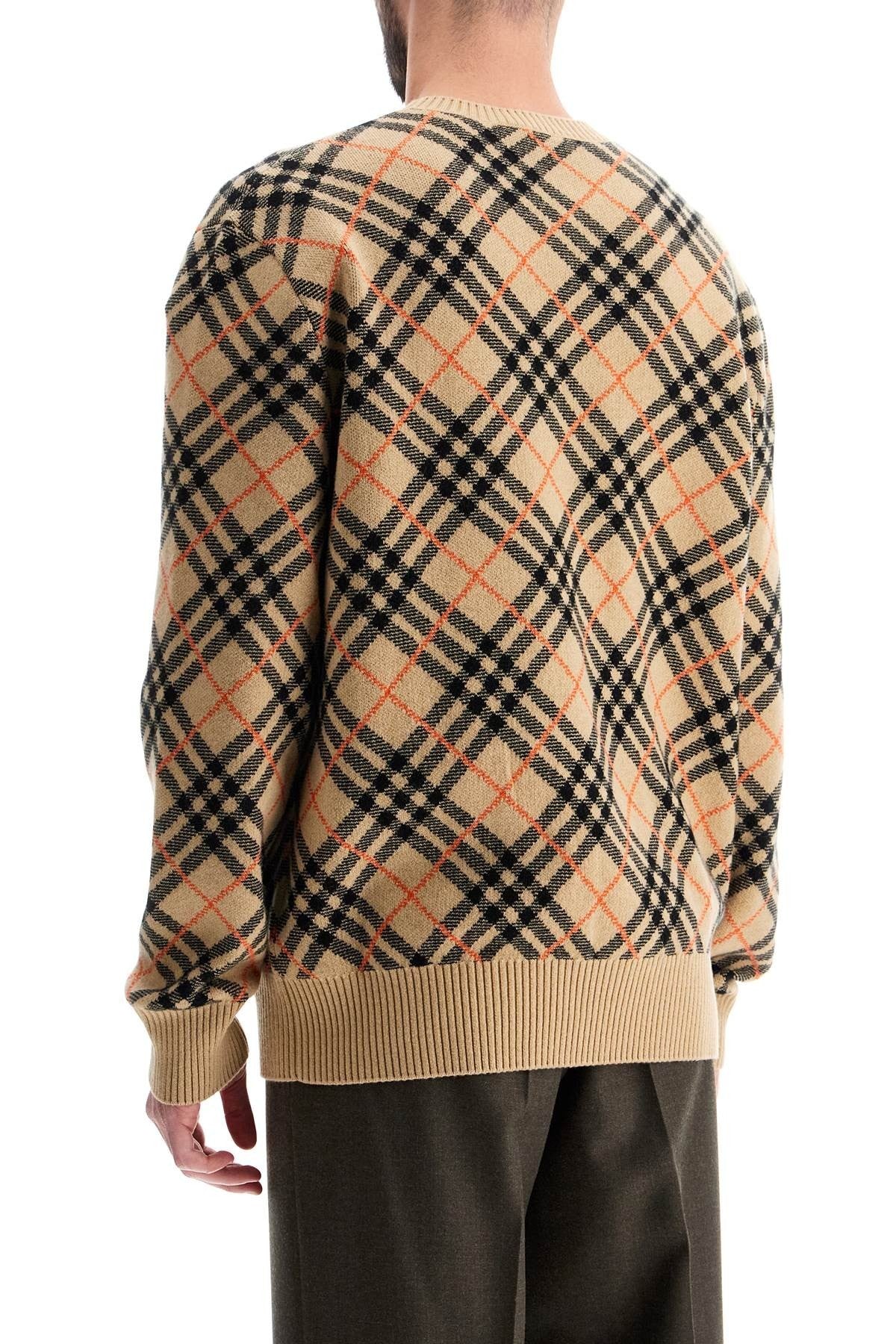 cashmere check pullover swe
